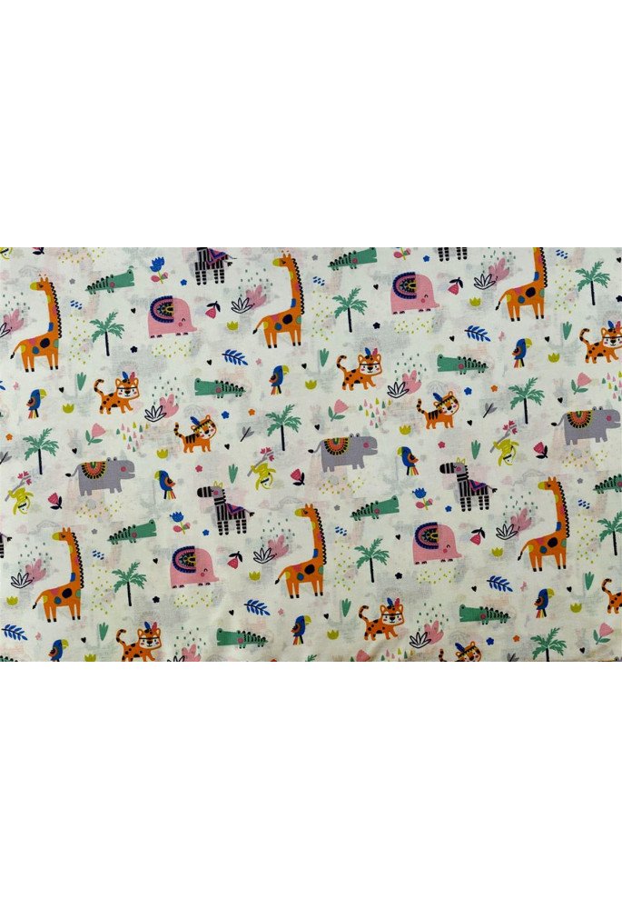 ΠΑΝΑ ΧΑΣΕ bebe Zoo 556 80X80 White-Multi 100% Cotton