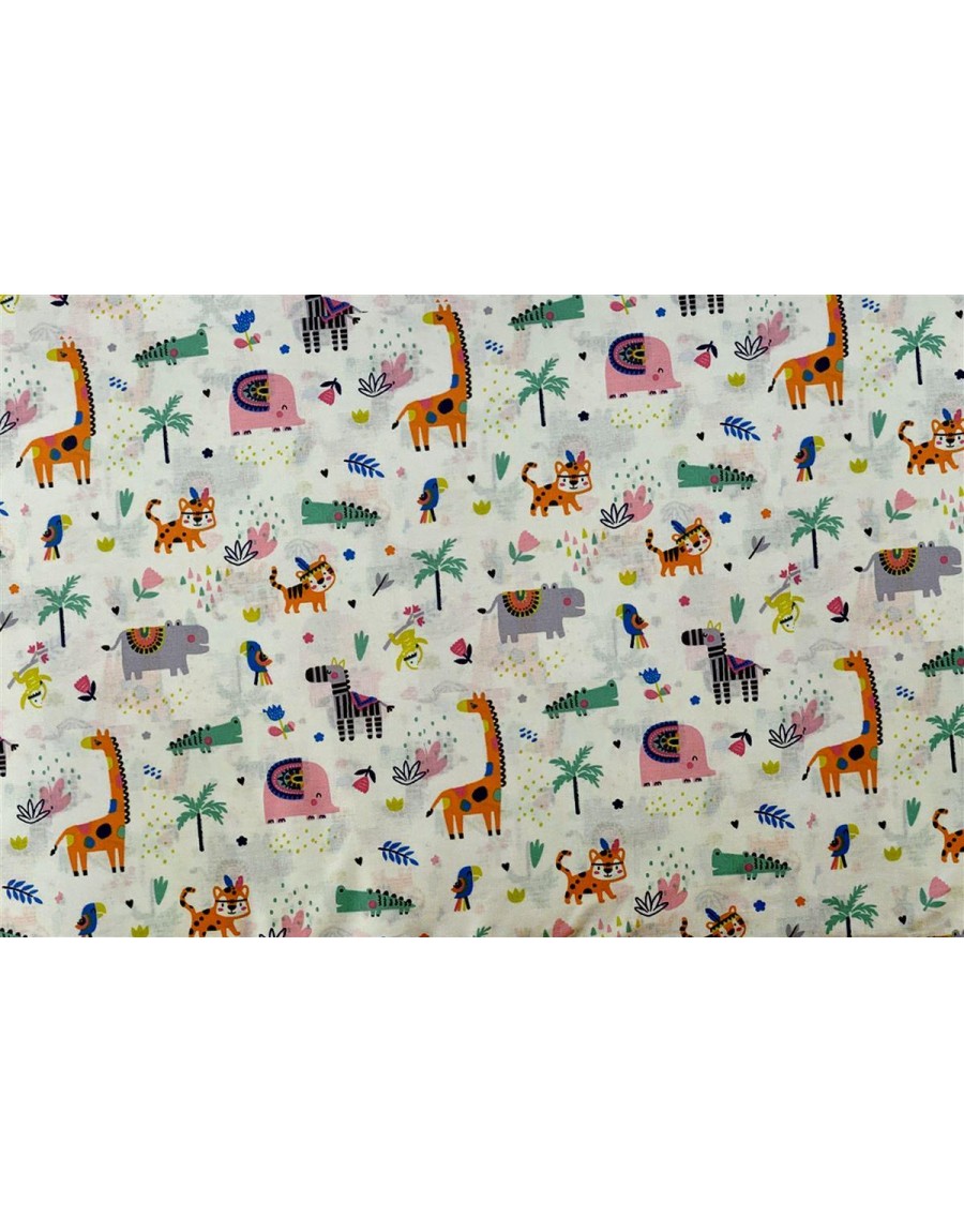 ΠΑΝΑ ΧΑΣΕ bebe Zoo 556 80X80 White-Multi 100% Cotton