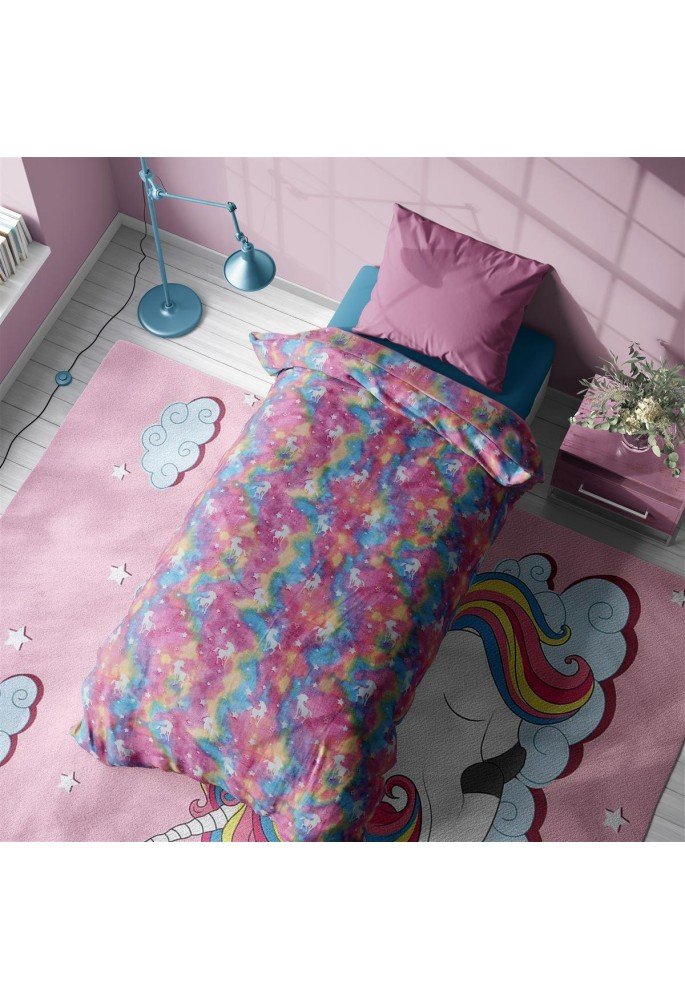 Κουβέρτα Fleece φωσφορίζουσα Unicorn 160X220 100% Polyester