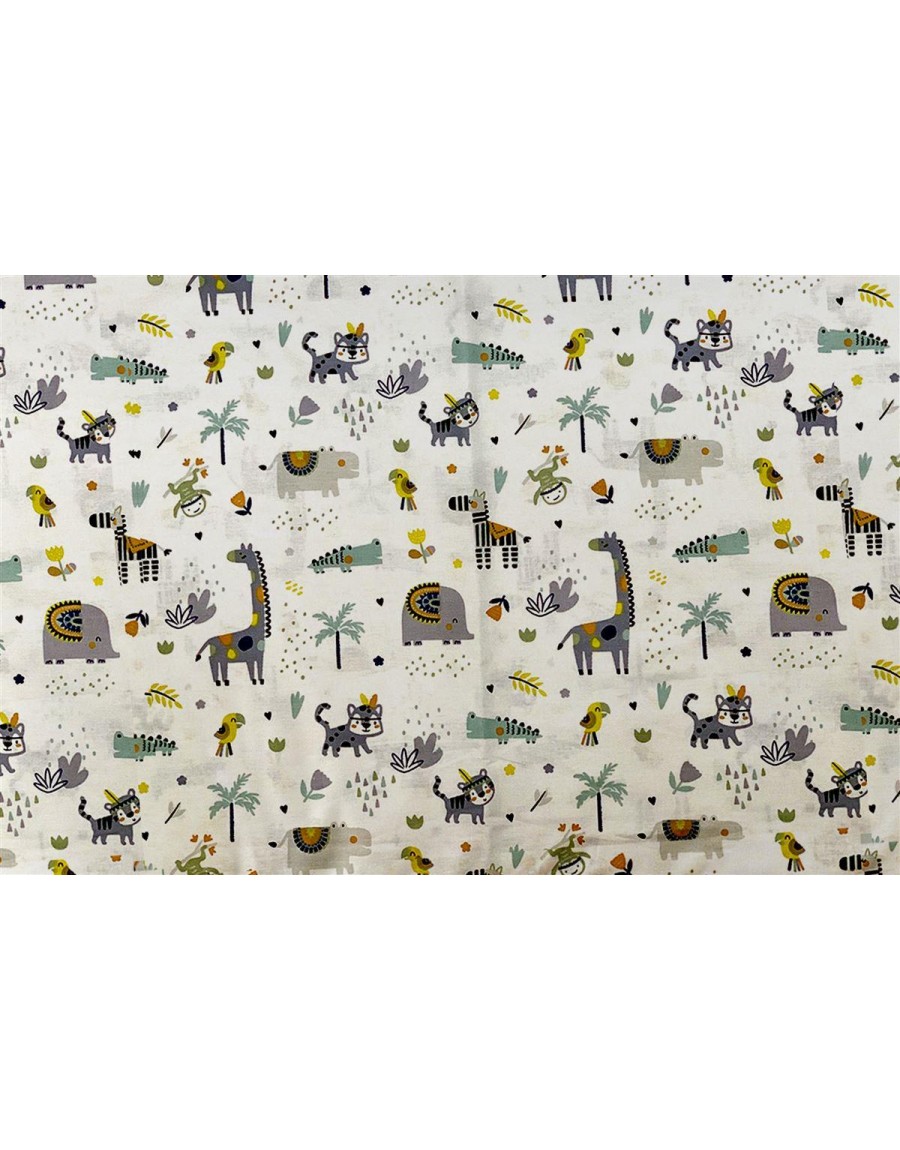 ΣΕΝΤΟΝΑΚΙ ΛΙΚΝΟΥ bebe Zoo 557 80X110 White-Grey 100% Cotton