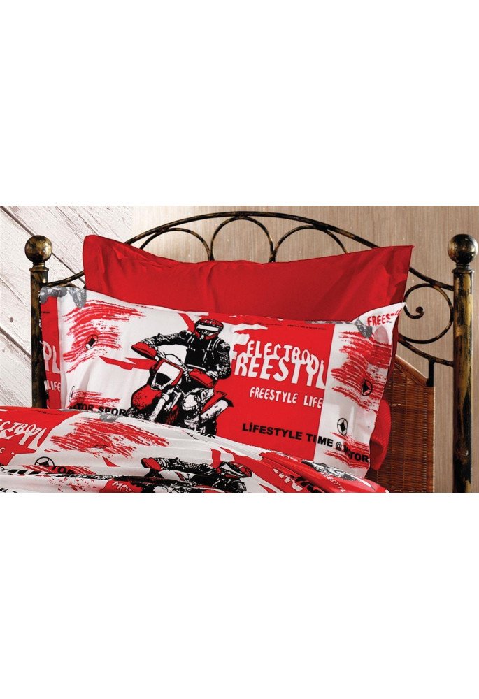 ΜΑΞΙΛΑΡΟΘΗΚΗ ΕΜΠΡΙΜΕ kids Motocross 288 50X70 Red 70/30 Cott/Pol