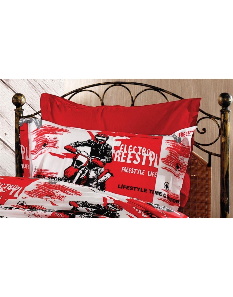 ΜΑΞΙΛΑΡΟΘΗΚΗ ΕΜΠΡΙΜΕ kids Motocross 288 50X70 Red 70/30 Cott/Pol