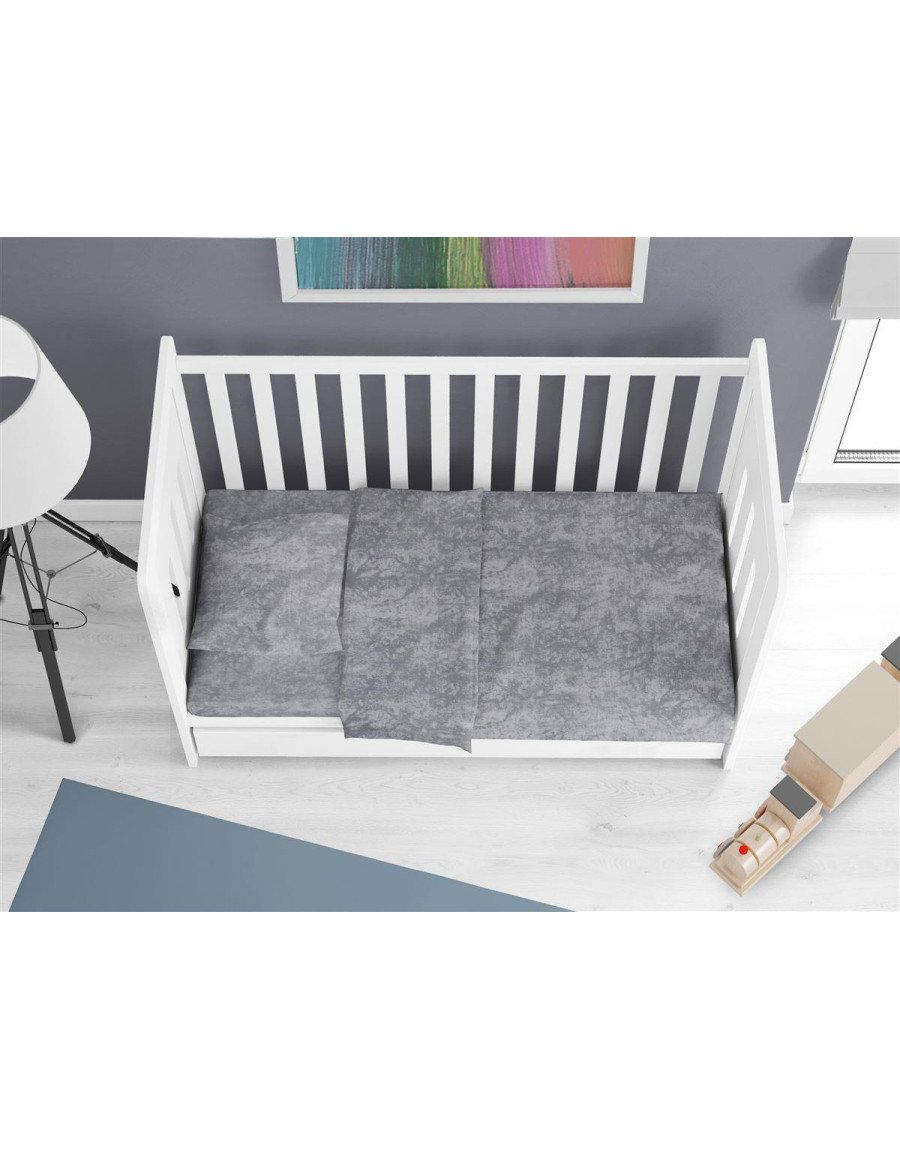 Κατωσέντονο με Λάστιχο bebe Premium Shadow 613 0,70X1,40X0,15 Dark Grey 100% Cotton