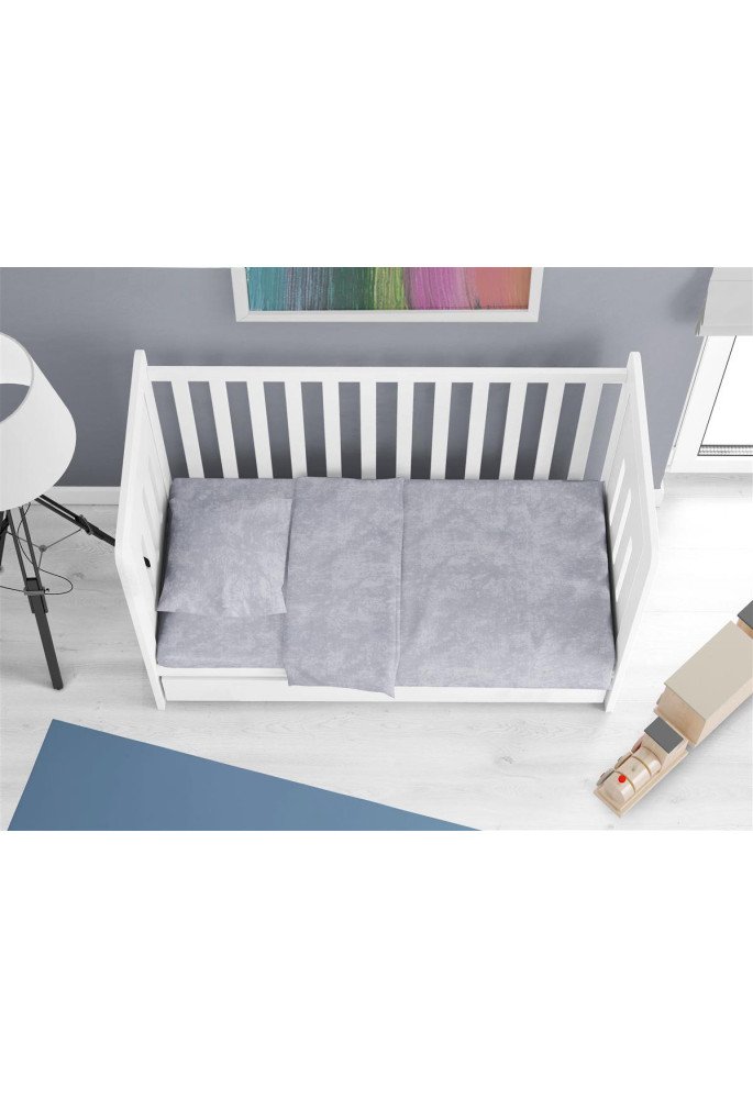 Κατωσέντονο με Λάστιχο bebe Premium Shadow 621 0,70X1,40X0,15 Light Grey 100% Cotton