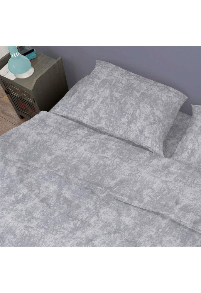 Σεντόνια Σετ 2 τεμ Premium Shadow 621 160X240 Light Grey 100% Cotton