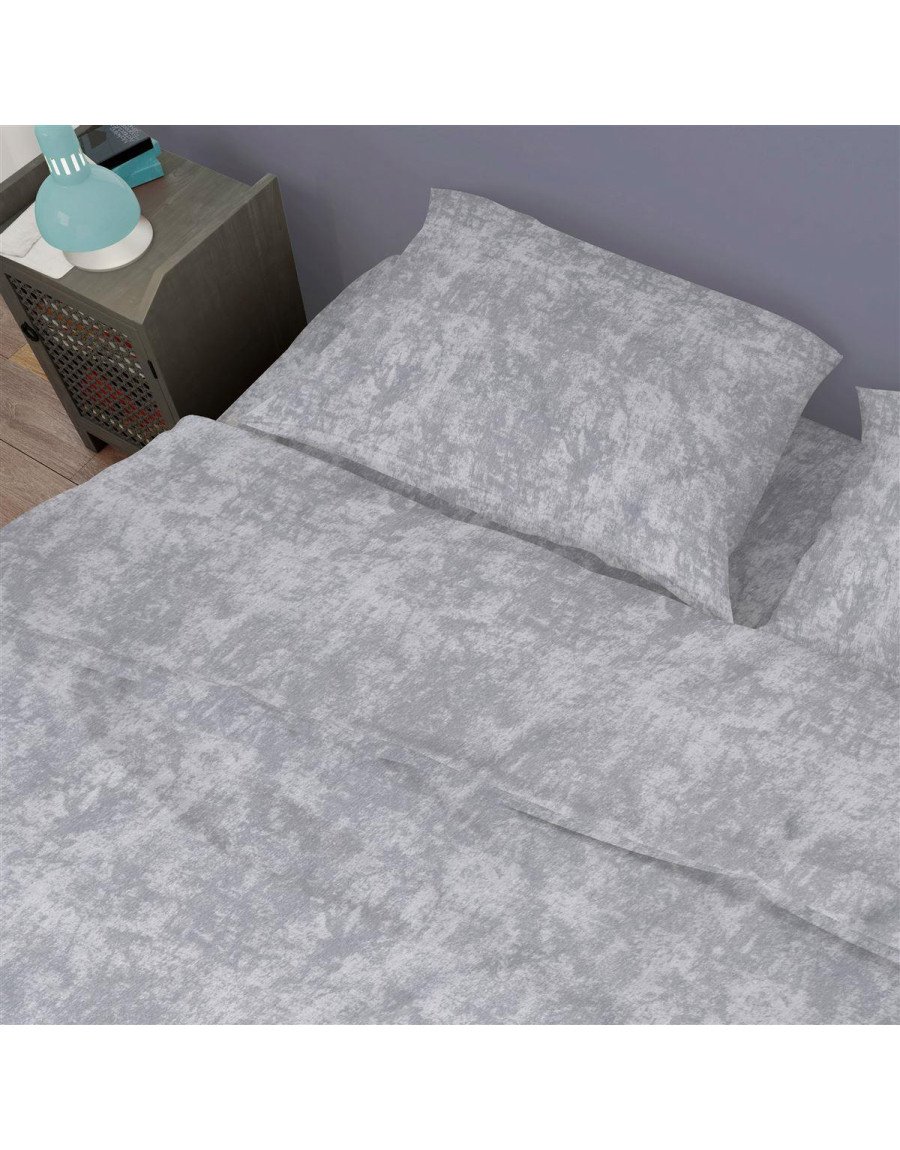 Σεντόνια Σετ 2 τεμ Premium Shadow 621 160X240 Light Grey 100% Cotton