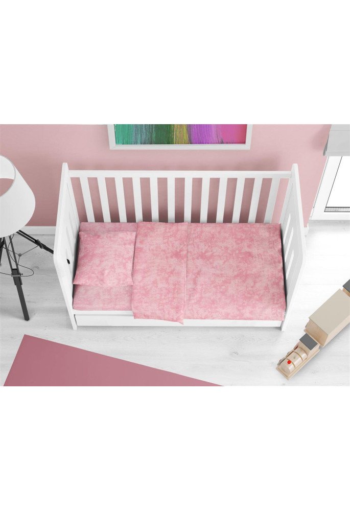 Σεντόνια Σετ 3 τεμ bebe Premium Shadow 617 120X160 Pink 100% Cotton