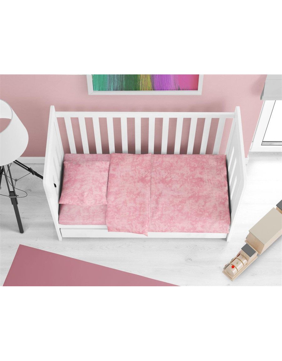 Σεντόνια Σετ 3 τεμ bebe Premium Shadow 617 120X160 Pink 100% Cotton