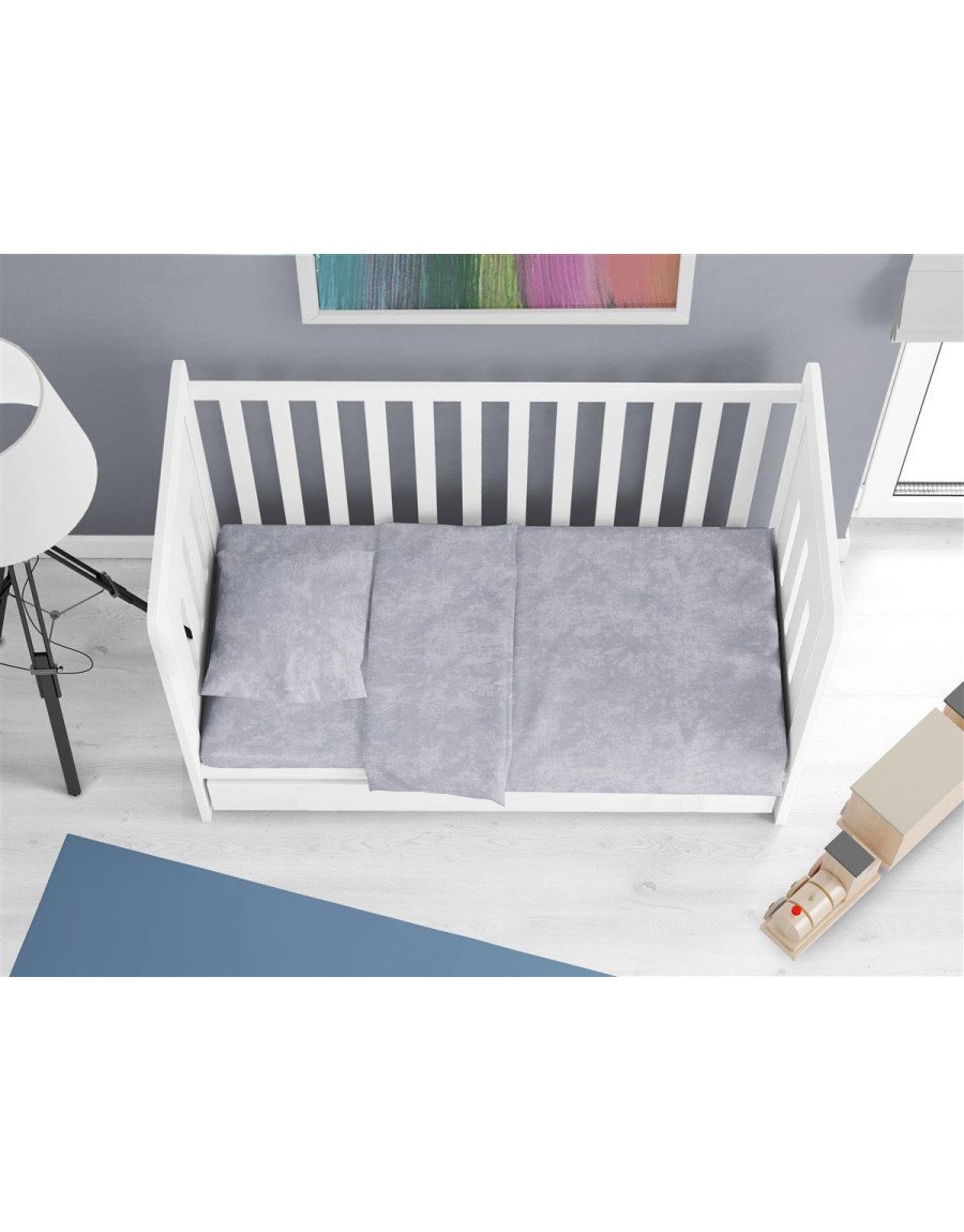 Σεντόνια Σετ 3 τεμ bebe Premium Shadow 621 120X160 Light Grey 100% Cotton