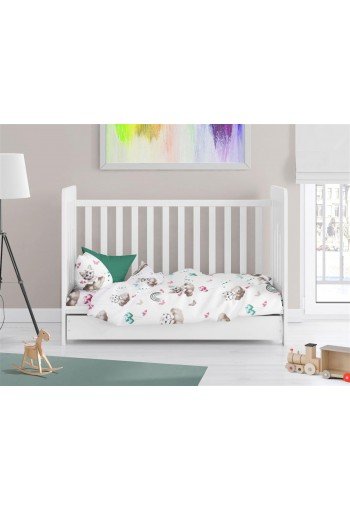 Πάπλωμα Εμπριμέ bebe Kitten 560 120X160 Petrol 100% Cotton Πάπλωμα Εμπριμέ bebe Kitten 560 120X160 Petrol 100% Cotton