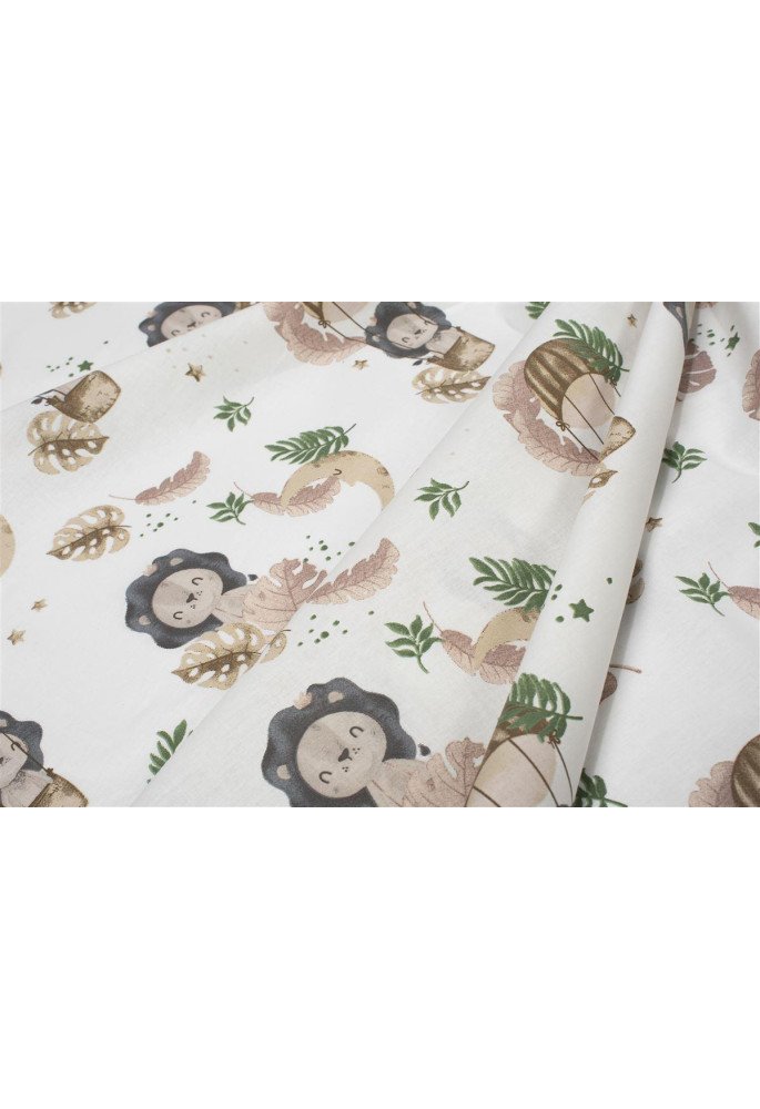 Σεντονάκι Λίκνου bebe Lion 532 80X110 Beige 100% Cotton