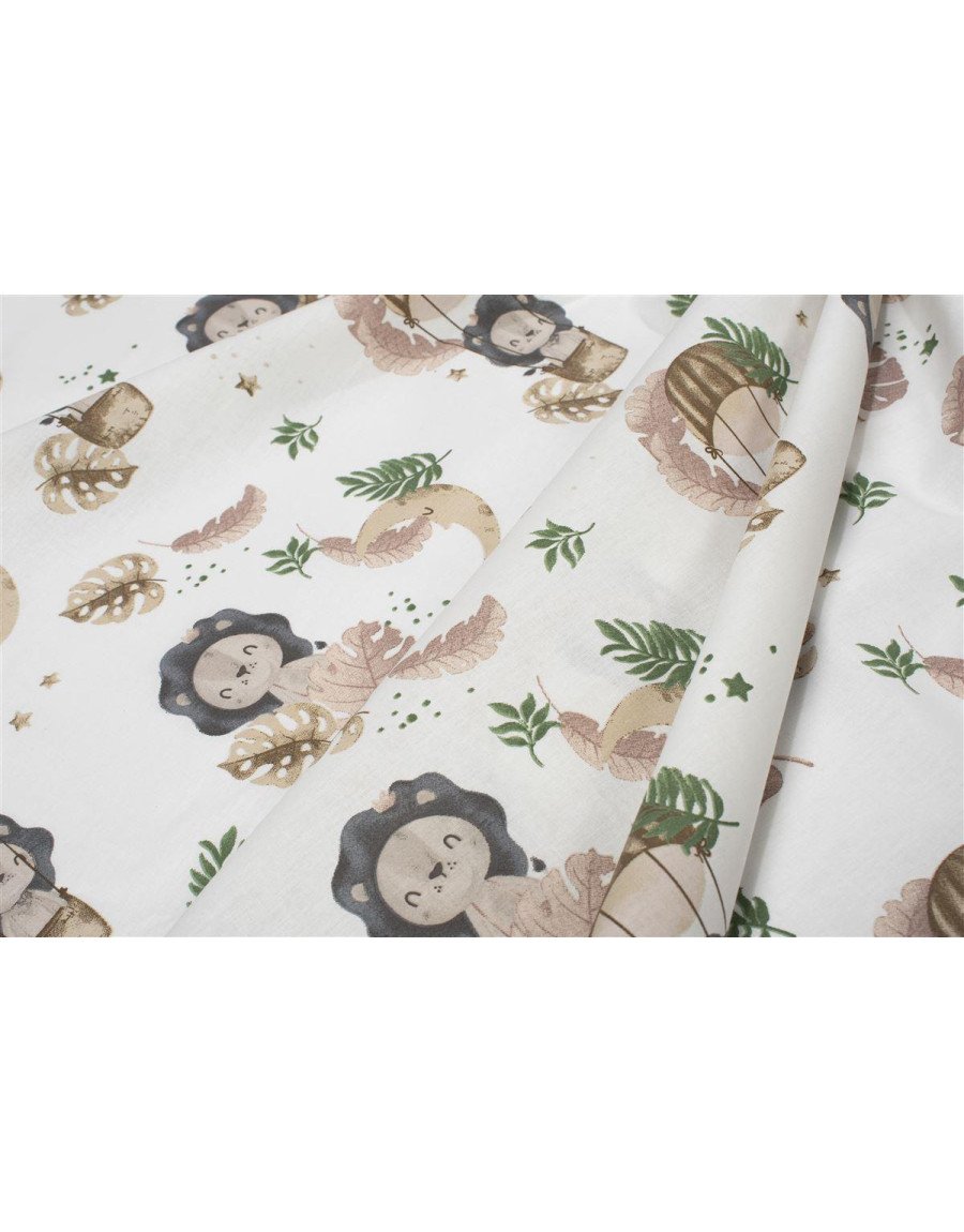 Σεντονάκι Λίκνου bebe Lion 532 80X110 Beige 100% Cotton