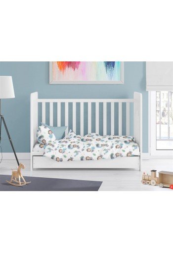 Πάπλωμα Εμπριμέ bebe Lion 533 120X160 Sky Blue 100% Cotton Πάπλωμα Εμπριμέ bebe Lion 533 120X160 Sky Blue 100% Cotton