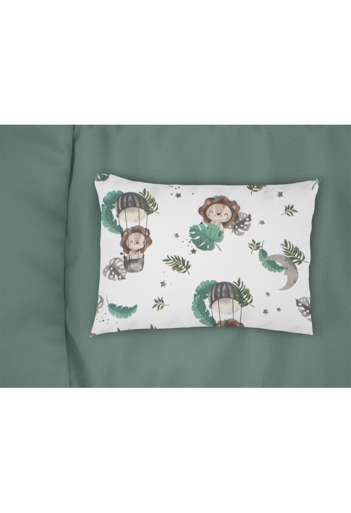 Μαξιλαροθήκη Εμπριμέ bebe Lion 534 35X45 Green 100% Cotton