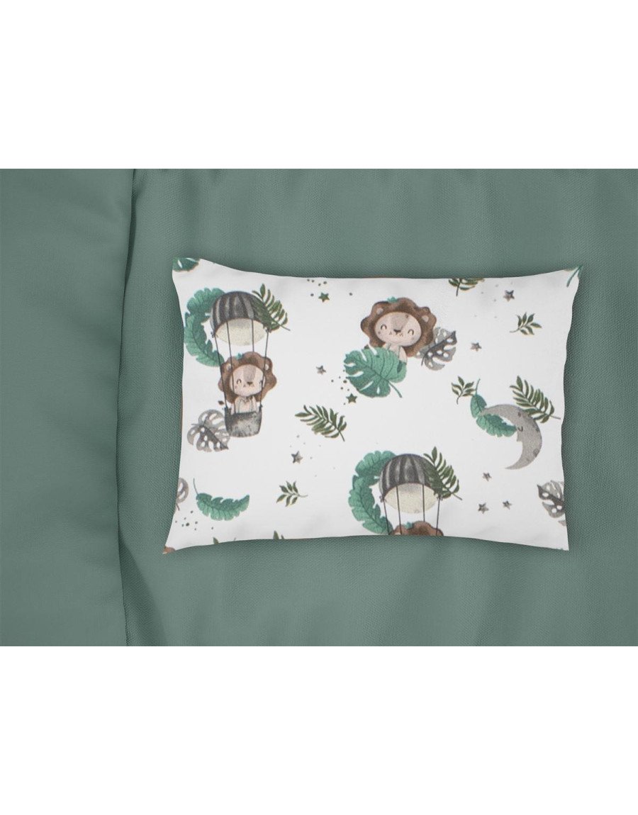 Μαξιλαροθήκη Εμπριμέ bebe Lion 534 35X45 Green 100% Cotton