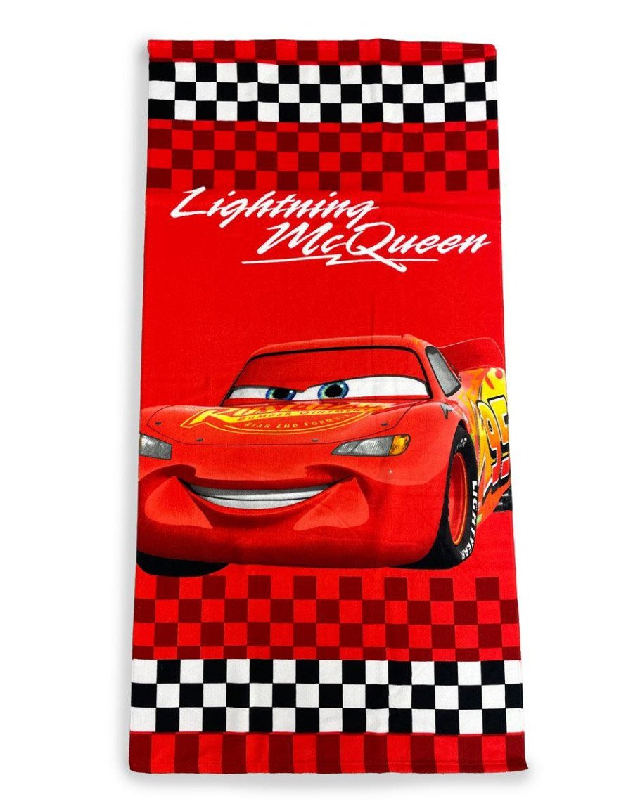 Πετσέτα Θαλάσσης Quick Dry Disney Home Cars 21 70X140 Red 100% Microfiber