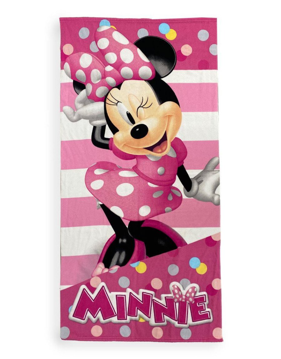 Πετσέτα Θαλάσσης Quick Dry Disney Home Minnie 26 70X140 Pink 100% Microfiber