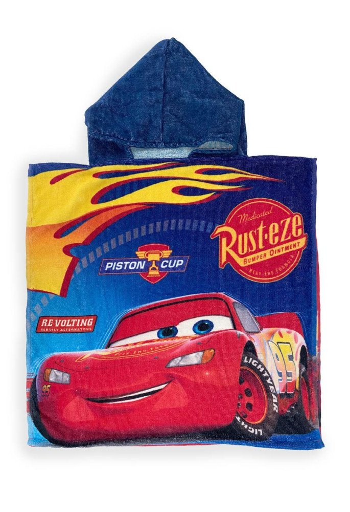 Πόντσο Θαλάσσης Quick Dry Disney Home Cars 23 50X100 Blue 100% Microfiber