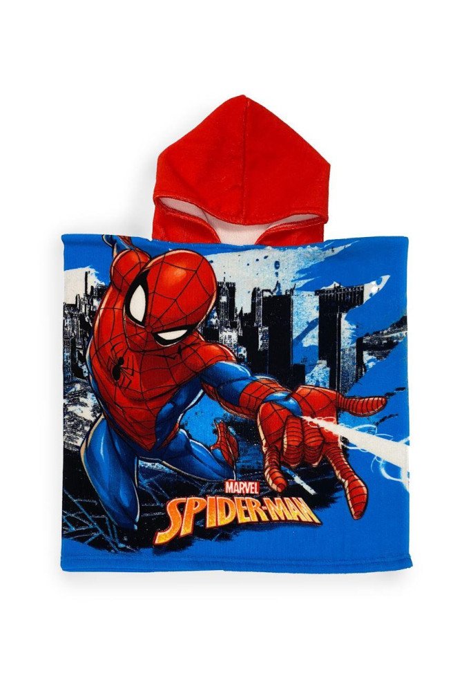 Πόντσο Θαλάσσης Quick Dry Marvel Spider-Man 17 50X100 Sky Blue 100% Microfiber