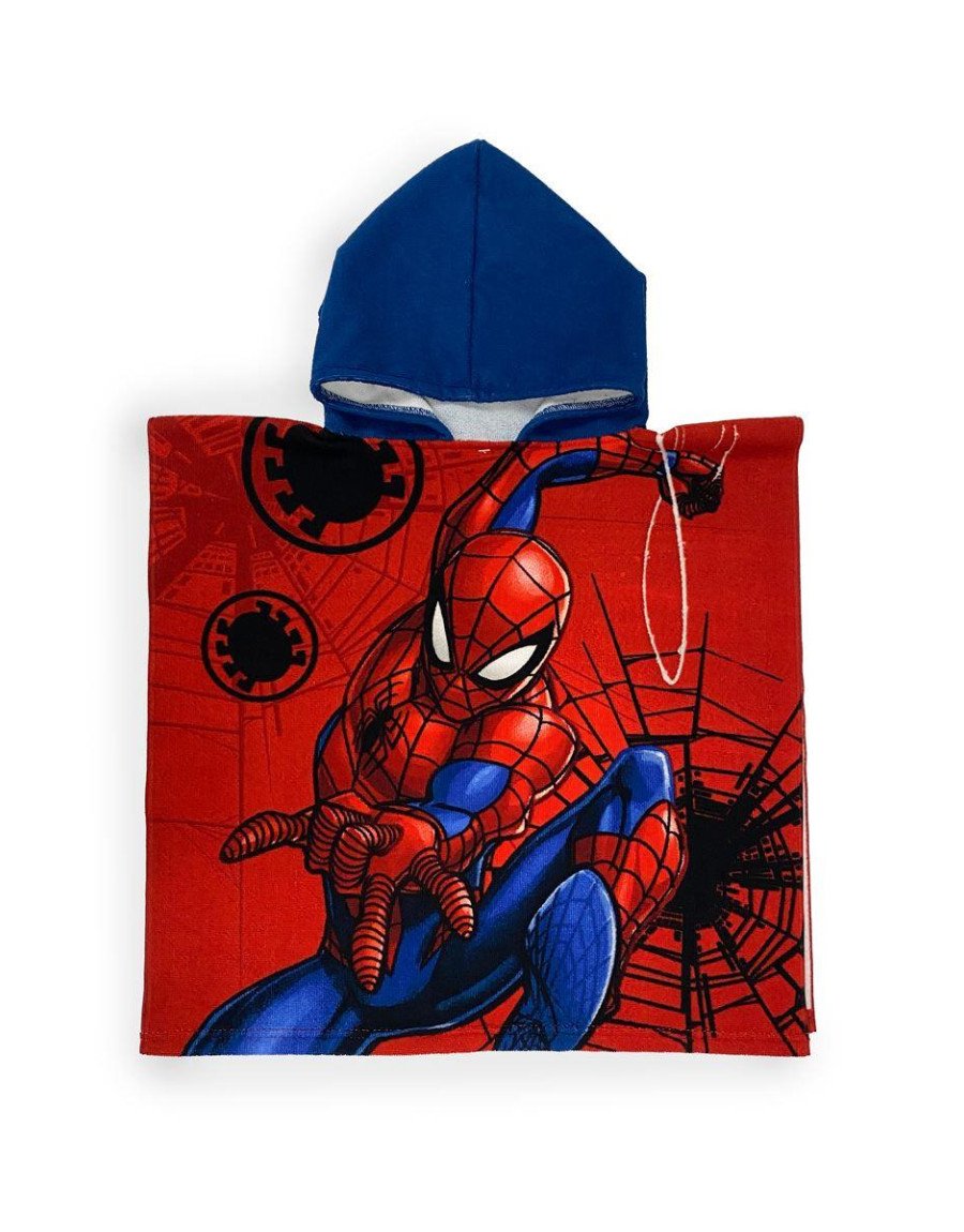 Πόντσο Θαλάσσης Quick Dry Marvel Spider-Man 25 50X100 Red 100% Microfiber