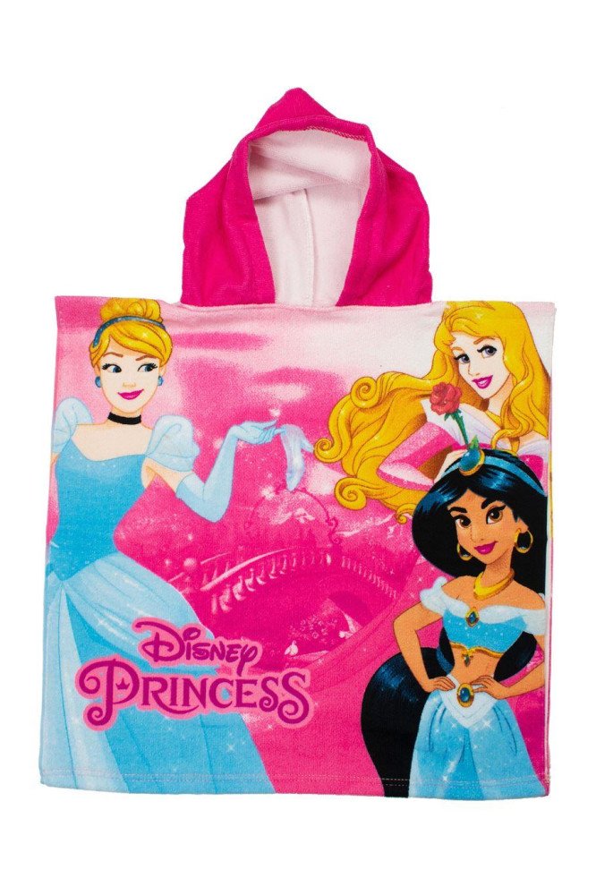 Πόντσο Θαλάσσης Quick Dry Disney Home Princess 24 50X100 Pink 100% Microfiber