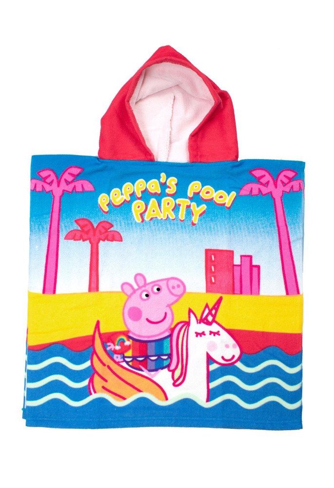 Πόντσο Θαλάσσης Quick Dry Hasbro Peppa Pig 32 50X100 Pink 100% Microfiber