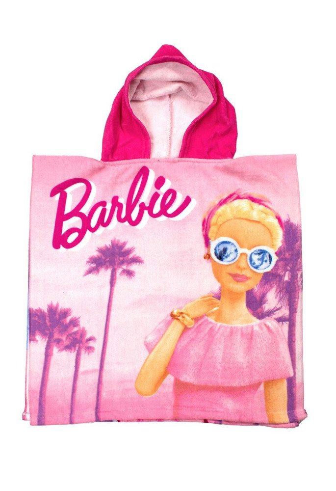 Πόντσο Θαλάσσης Quick Dry Mattel Barbie 86 50X100 Pink 100% Microfiber