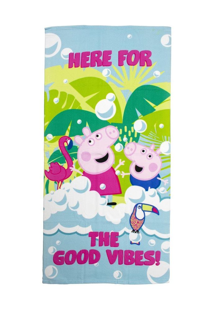 Πετσέτα Θαλάσσης Quick Dry Hasbro Peppa Pig 12 70X140 Green 100% Microfiber