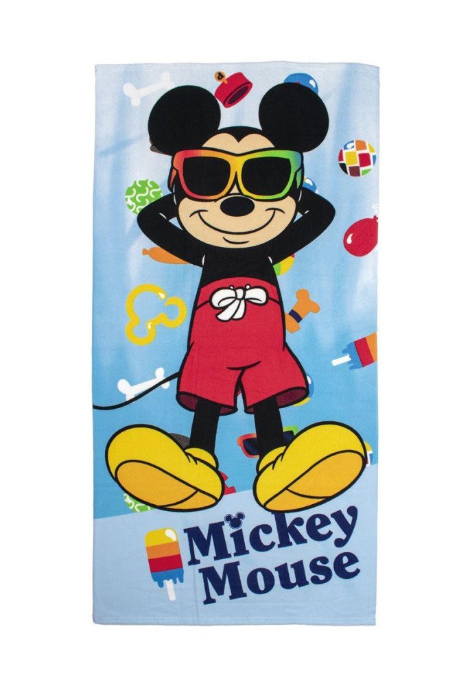 Πετσέτα Θαλάσσης Quick Dry Disney Home Mickey 01 70X140 Sky Blue 100% Microfiber