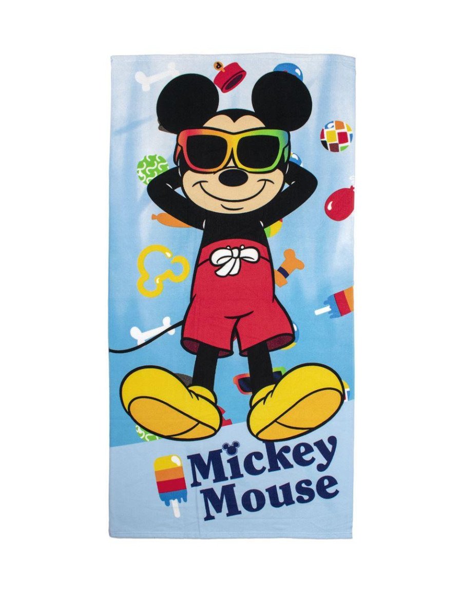 Πετσέτα Θαλάσσης Quick Dry Disney Home Mickey 01 70X140 Sky Blue 100% Microfiber