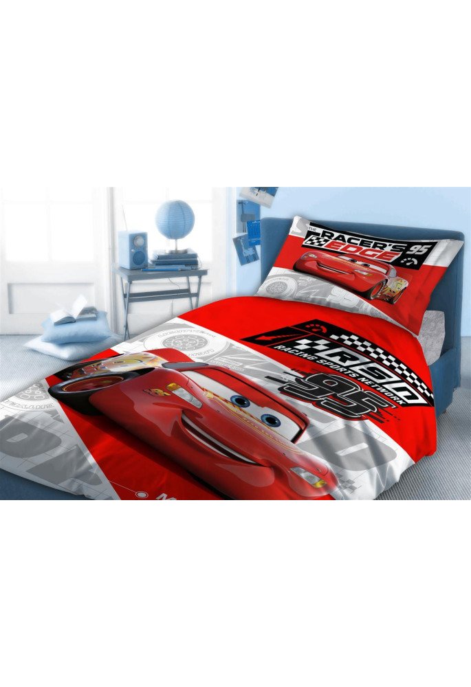 Σεντόνια Σετ 2 τεμ Disney Home Cars 772 160X240 Red 100% Cotton