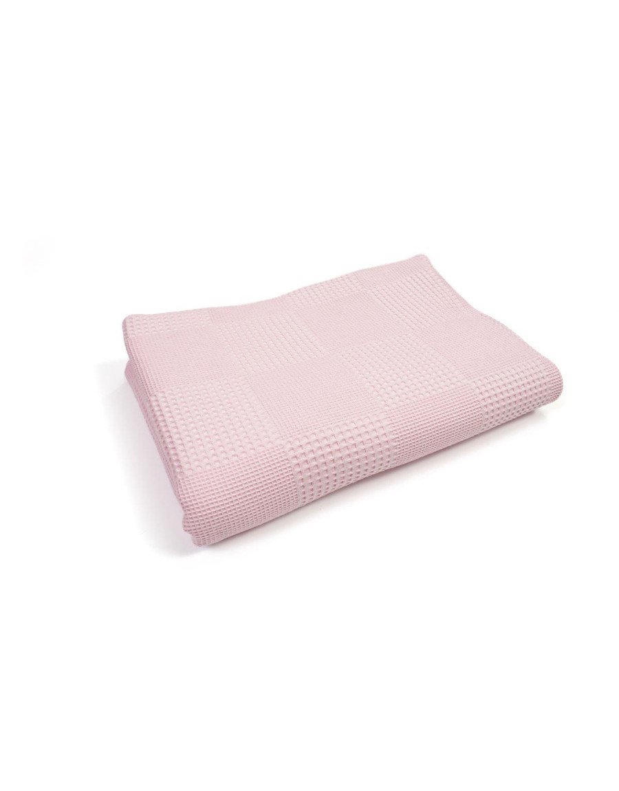 Κουβέρτα Πικέ bebe Μονόχρωμη 120X150 Ροζ 100% Cotton