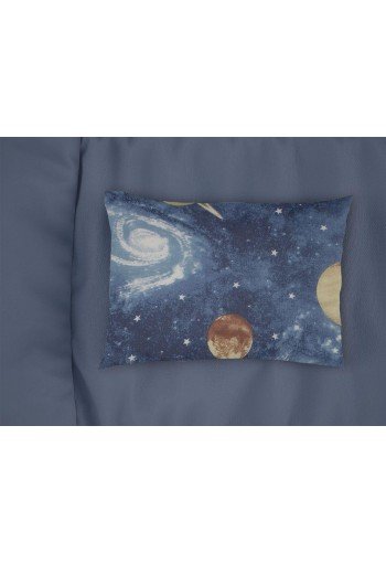 Μαξιλαροθήκη Εμπριμέ bebe Milky Way 185 35X45 Blue 100% Cotton Μαξιλαροθήκη Εμπριμέ bebe Milky Way 185 35X45 Blue 100% Cotton