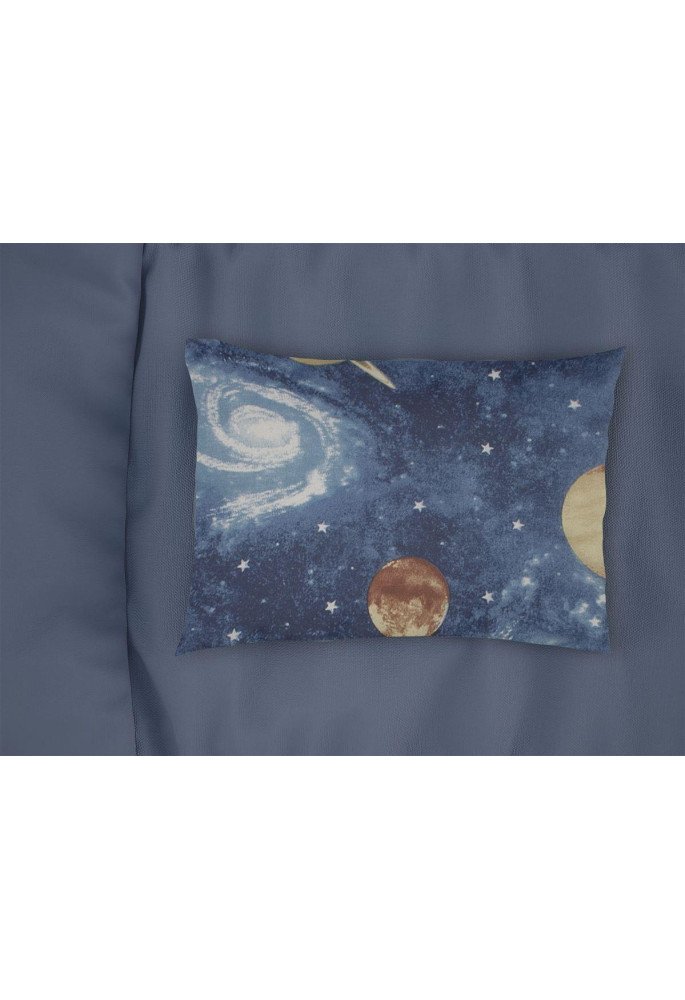 Μαξιλαροθήκη Εμπριμέ bebe Milky Way 185 35X45 Blue 100% Cotton