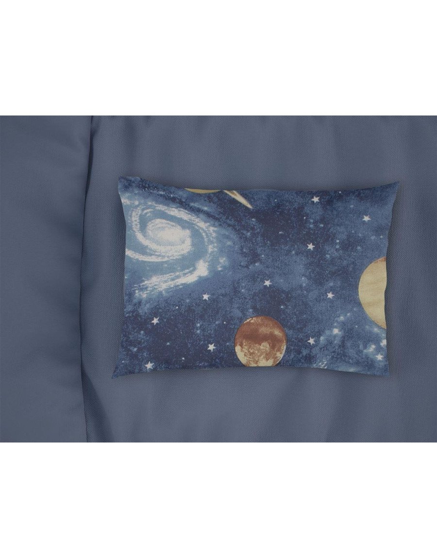 Μαξιλαροθήκη Εμπριμέ bebe Milky Way 185 35X45 Blue 100% Cotton