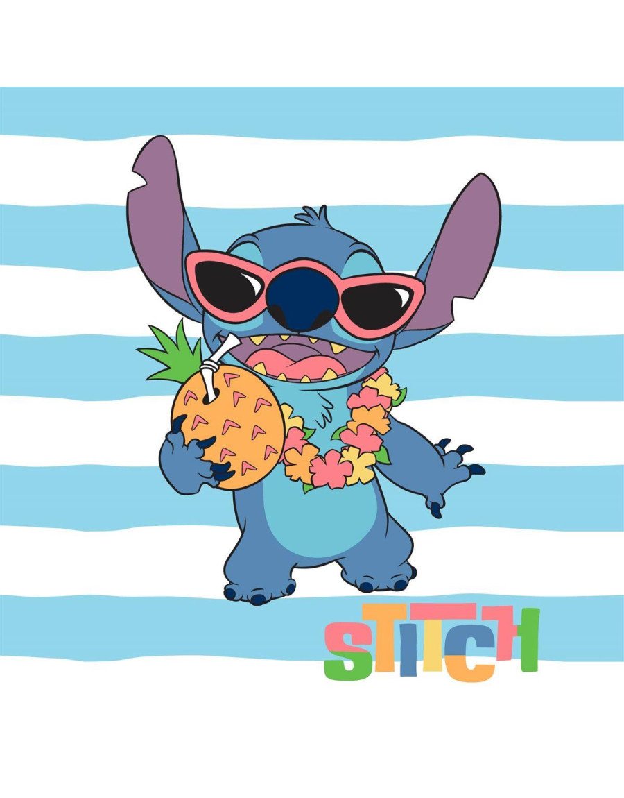 Λαβέτα Νηπιαγωγείου Disney Home Lilo & Stitch 79 30X30 Sky Blue 100% Polyester