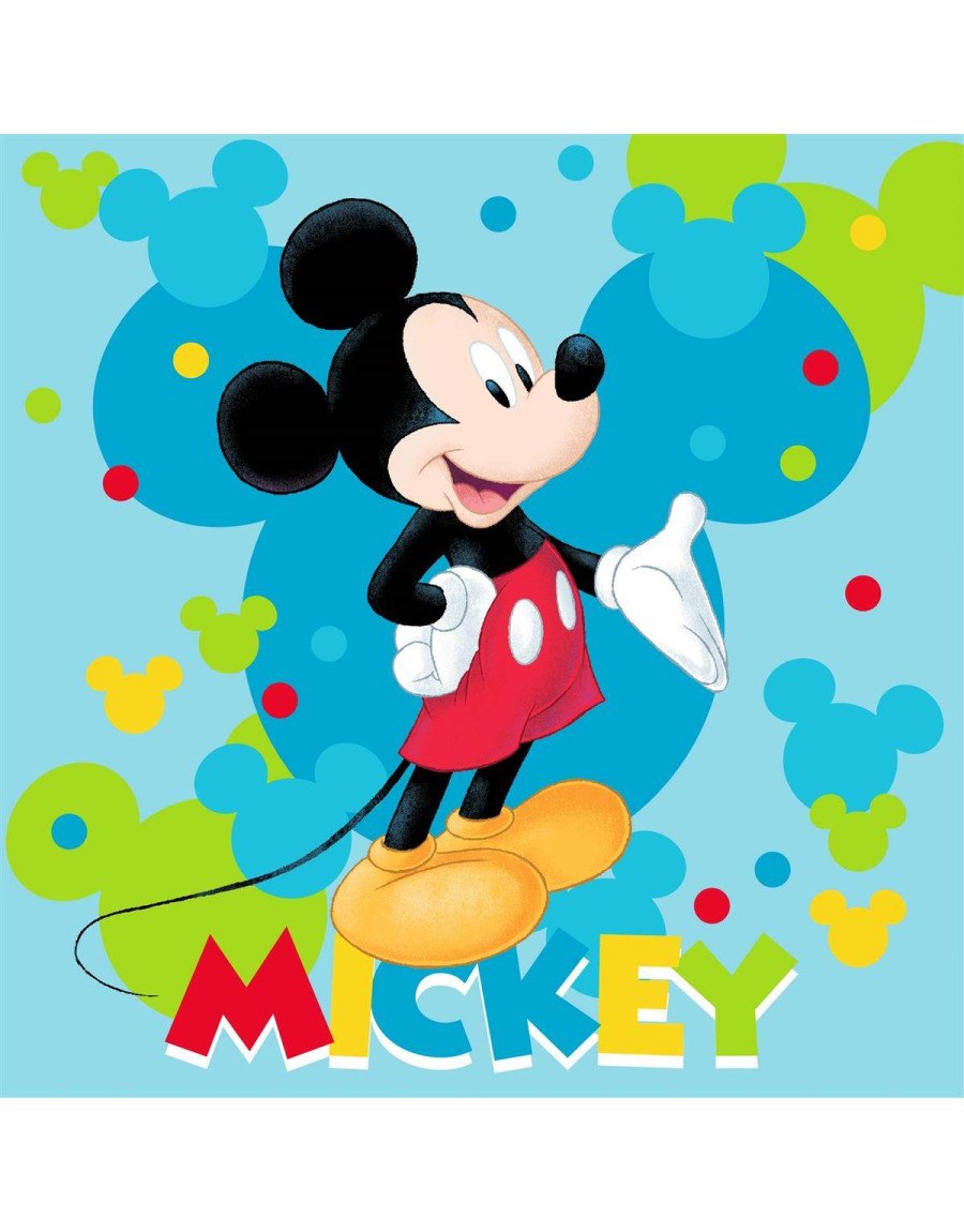 Λαβέτα Νηπιαγωγείου Disney Home Mickey 73 30X30 Turquoise 100% Polyester