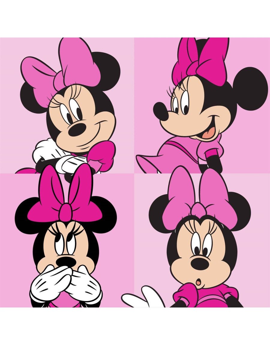 Λαβέτα Νηπιαγωγείου Disney Home Minnie 76 30X30 Pink 100% Polyester