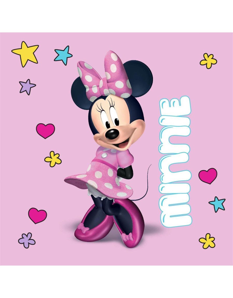 Λαβέτα Νηπιαγωγείου Disney Home Minnie 78 Pink 30X30 100% Polyester