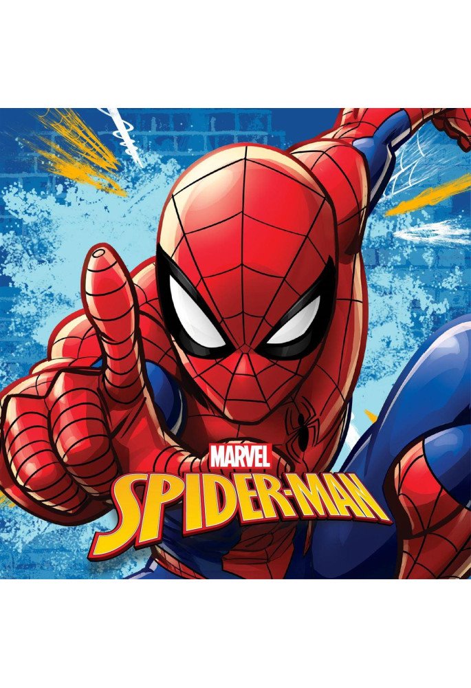 Λαβέτα Νηπιαγωγείου Marvel Spider-Man 70 30X30 Sky Blue 100% Polyester