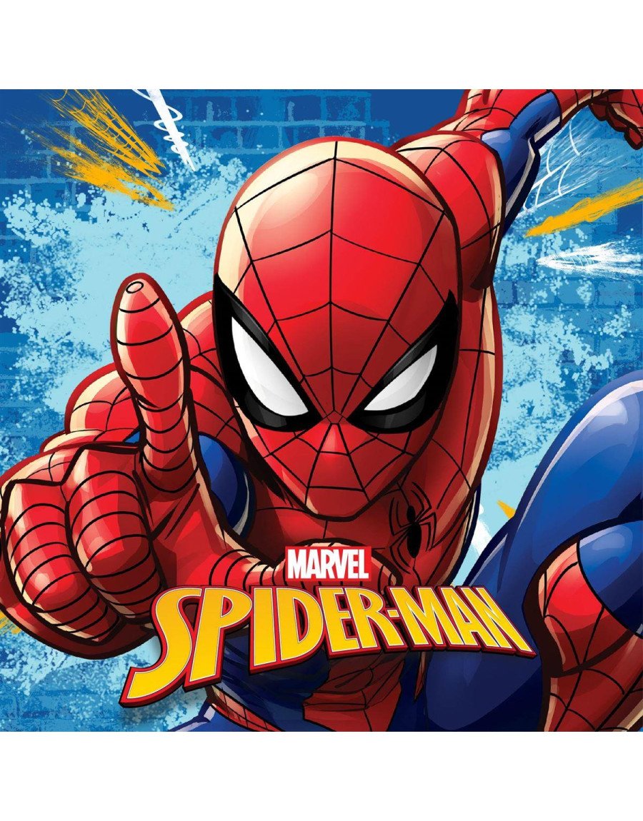 Λαβέτα Νηπιαγωγείου Marvel Spider-Man 70 30X30 Sky Blue 100% Polyester