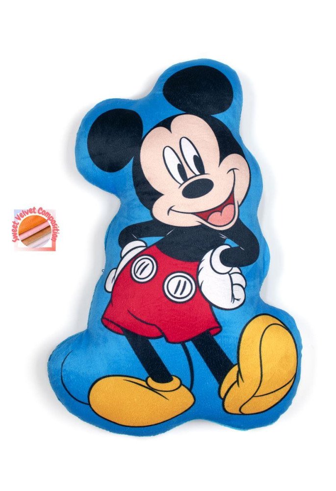 Μαξιλάρι 3D Disney Home Mickey 35cm Sky Blue 100% Velboa