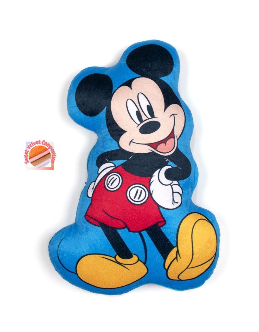 Μαξιλάρι 3D Disney Home Mickey 35cm Sky Blue 100% Velboa