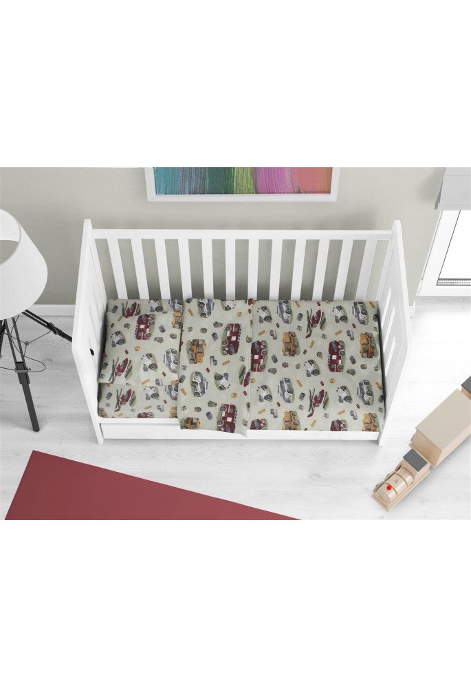 Κατωσέντονο Με Λάστιχο bebe Toys 47 0,70X1,40X0,15 Olive 100% Cotton Flannel