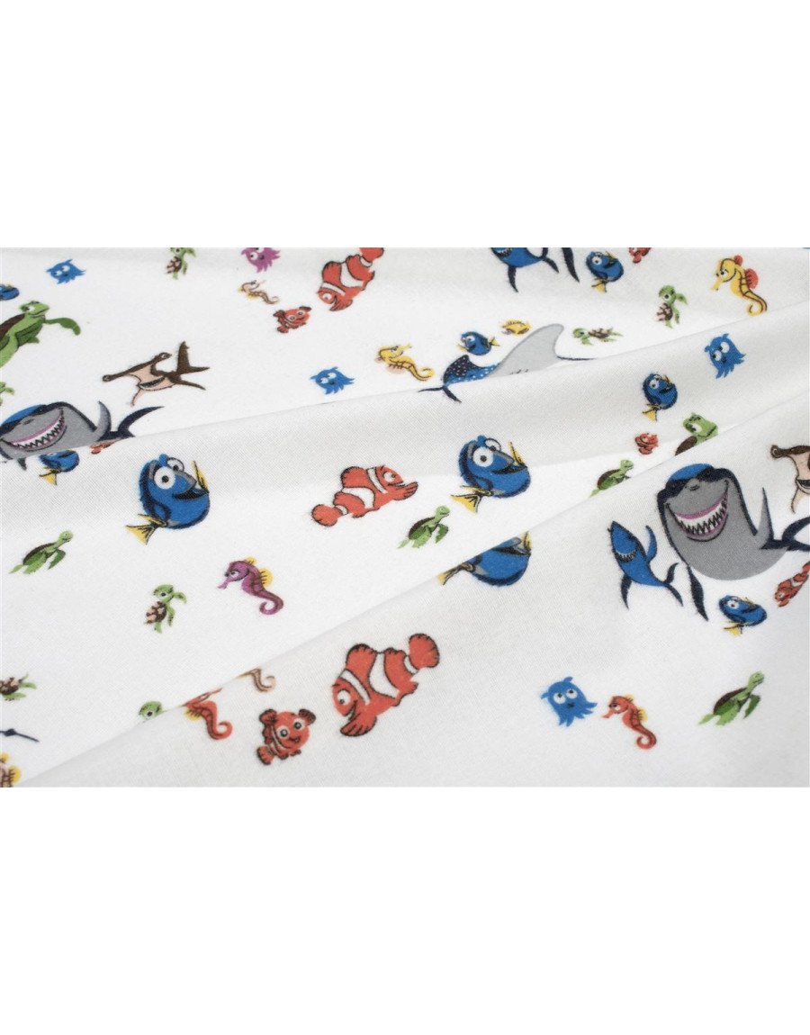 Πάνα Φανέλα bebe Nemo 31 80X80 White 100% Cotton Flannel