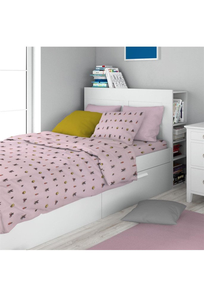 Σεντόνια Εμπριμέ Σετ 3 τεμ kids Looney Tunes 39 160X240 Pink 100% Cotton Flannel