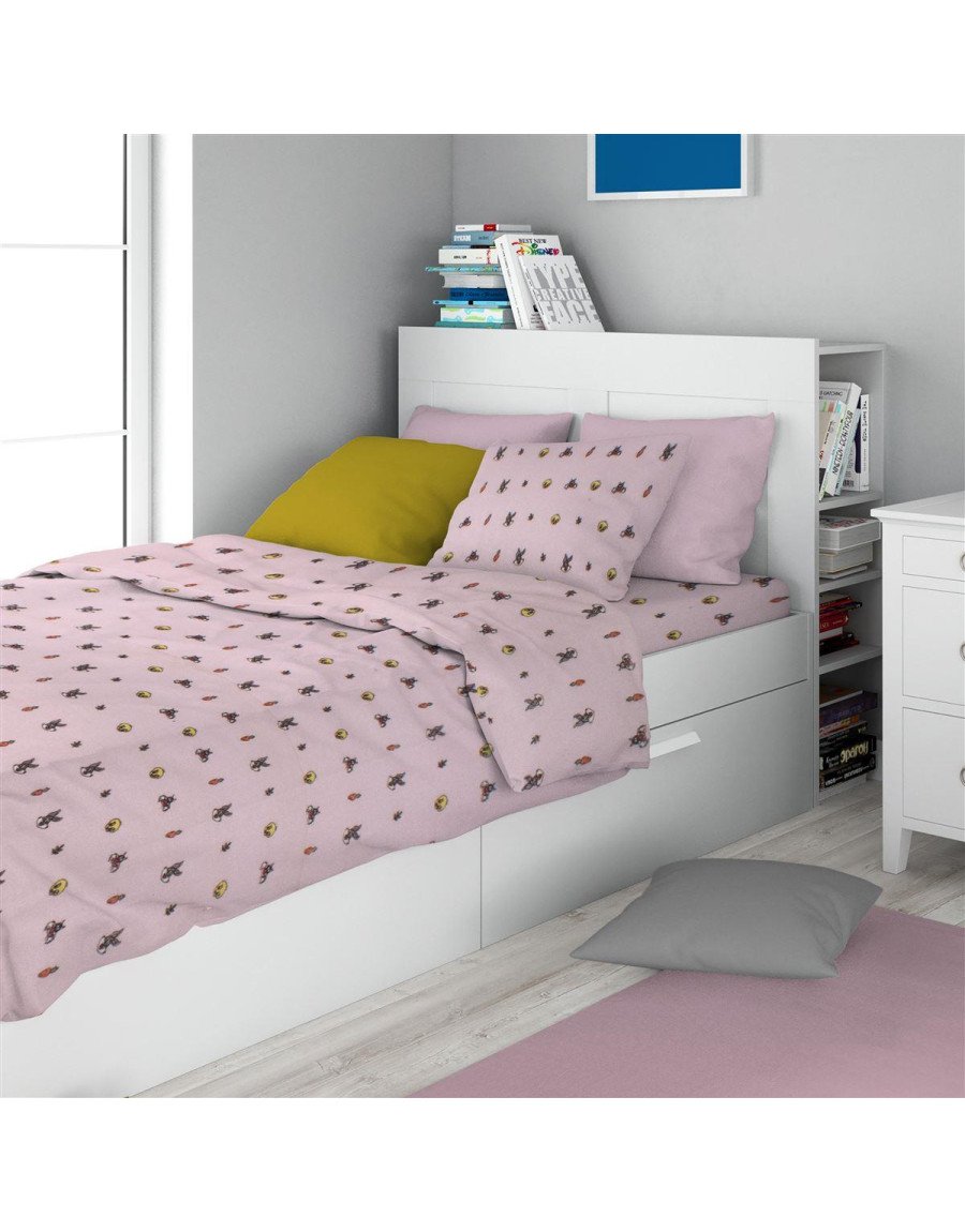 Σεντόνια Εμπριμέ Σετ 3 τεμ kids Looney Tunes 39 160X240 Pink 100% Cotton Flannel