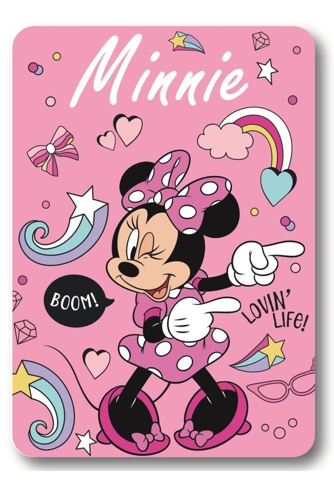 Κουβέρτα Fleece Disney Home Minnie 08 100X140 Pink 100% Polyester