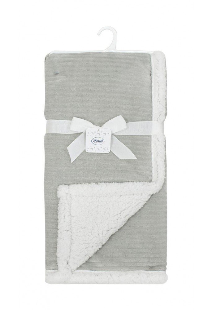 Κουβέρτα Sherpa Cord bebe 420 gsm Ριγέ 10 75X100 Grey 100% Polyester Κουβέρτα Sherpa Cord bebe 420 gsm Ριγέ 10 75X100 Grey 100% Polyester