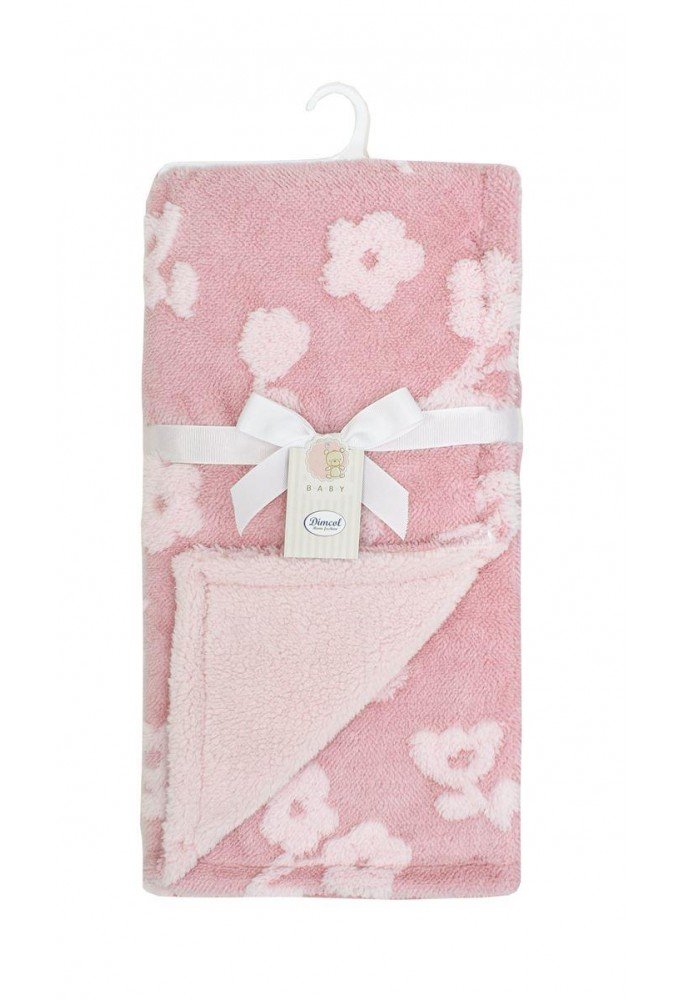Κουβέρτα Sherpa Jacquard bebe 460 gsm Flower 09 75X100 Coral 100% Polyester Κουβέρτα Sherpa Jacquard bebe 460 gsm Flower 09 75X100 Coral 100% Polyester